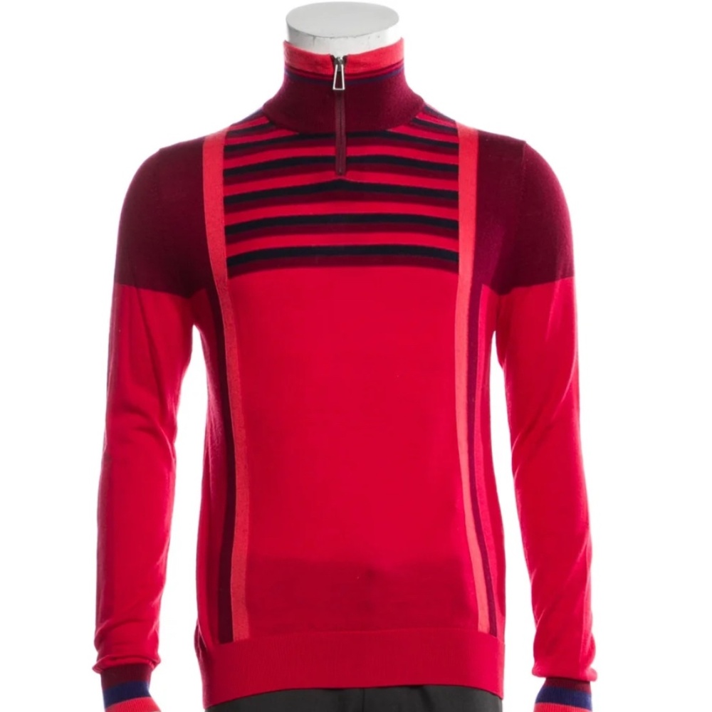 Red striped Paul Smith 100% Merino wool sweater